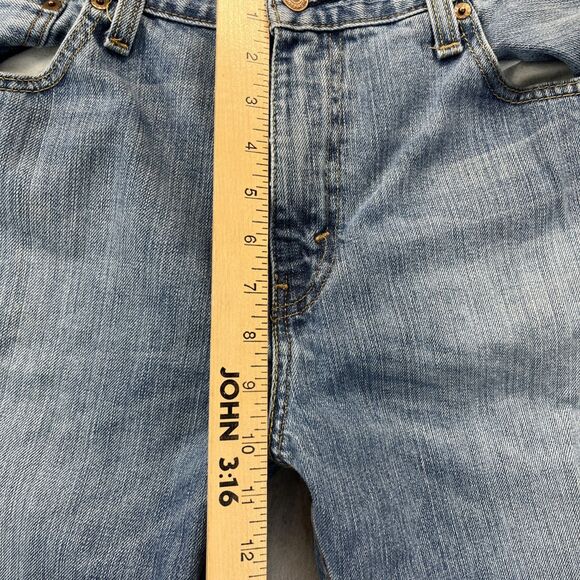 Levis 569 Loose Straight Fit Mens Jeans W34 L32 Light Wash Denim Blue - Picture 11 of 14